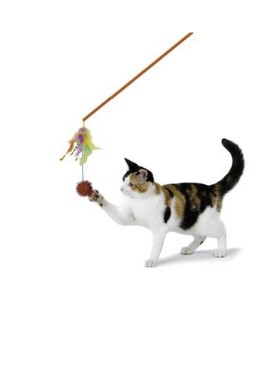 Petstages Pounce N Play Stick Cat Toy